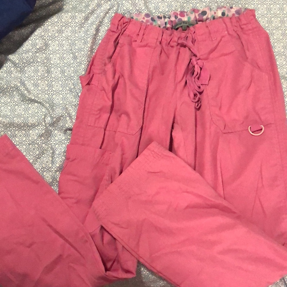 Pink scrub pants